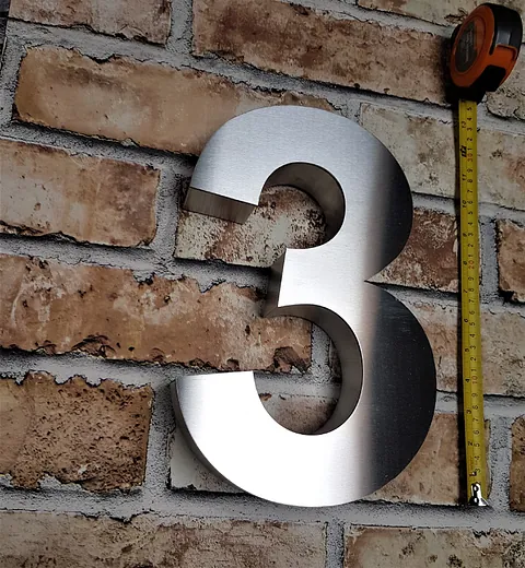 Metal house numbers