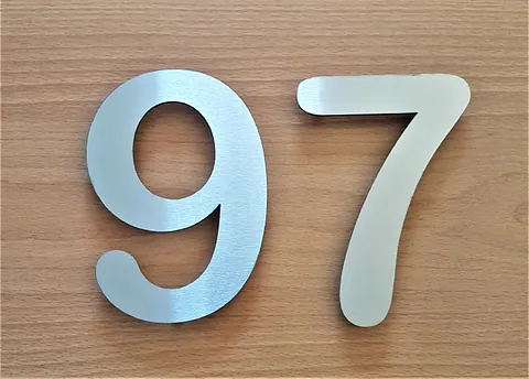 Metal house numbers