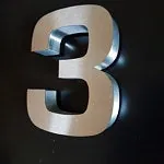 3 dimensional stainless steel floating house numbermber floarting