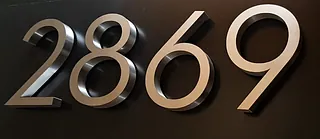 stainless steel modern built up house number